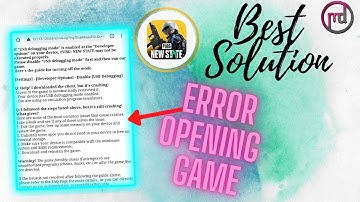 PUBG NEW STATE Opening Error Solution // PUBG New State App debugging error Solved // Useful Tips