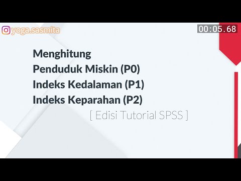 Menghitung Penduduk Miskin, Indeks Kedalaman & Indeks Keparahan Kemiskinan Tingkat Provinsi (SPSS)