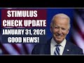 $1400 THIRD STIMULUS CHECK UPDATE | JANUARY 31 UPDATE FOR 3RD STIMULUS CHECK (STIMULUS PACKAGE)