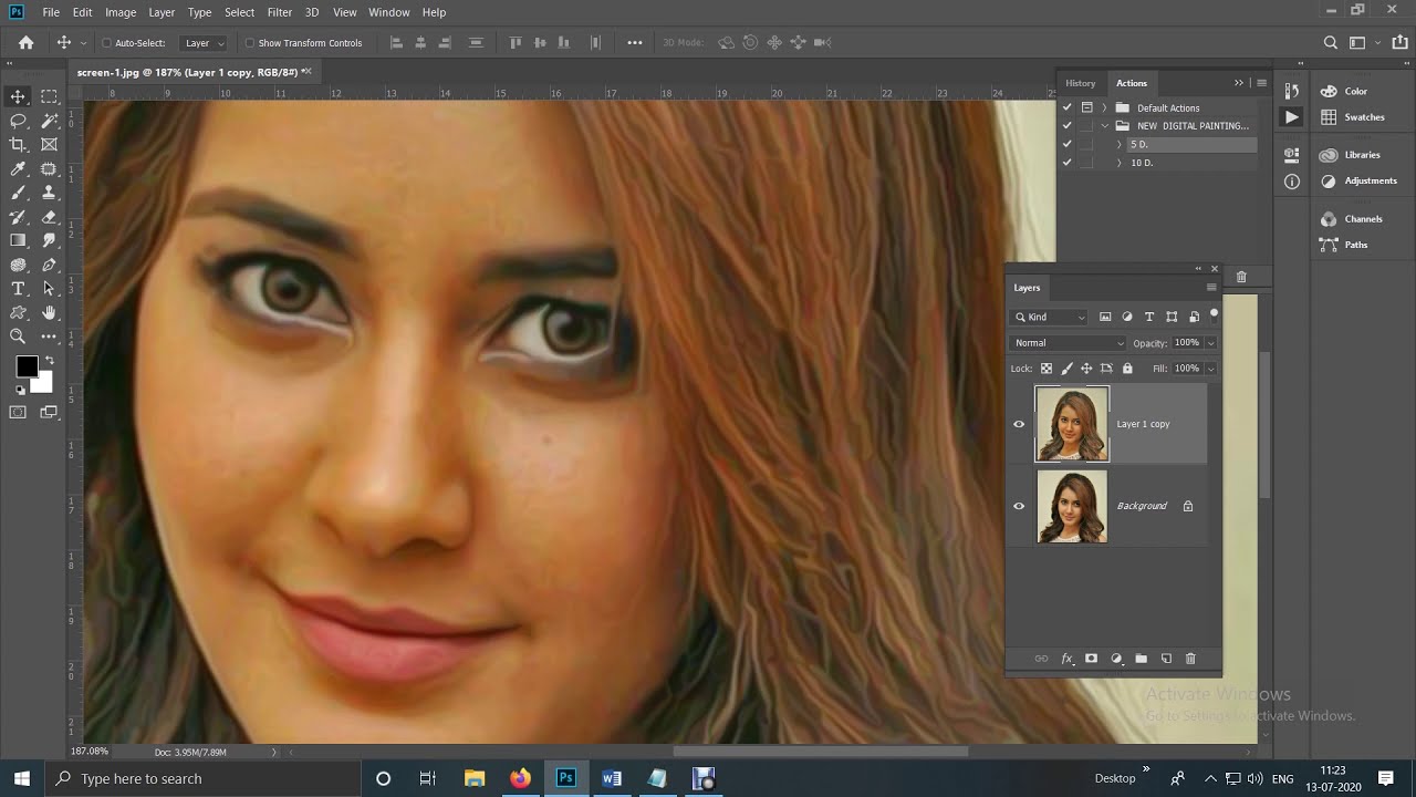 Need a just one click, Your Photo convert Digital Painting - YouTube