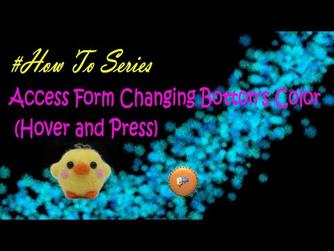 How to make color changes for command button in Access 如何在Access內內改變命令按鈕的顏色 (Access #How To Series)