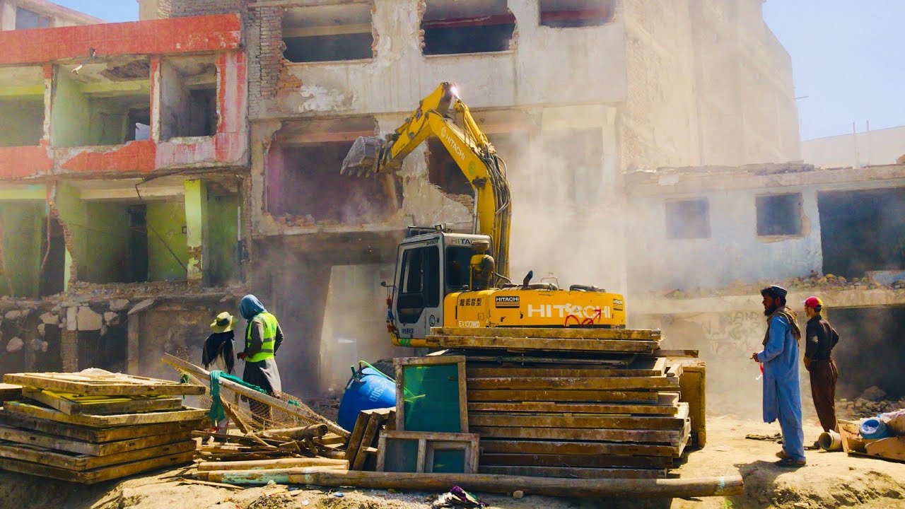 Government destroyed the buildings for making of double road Kabul-logar provinces د کابل-لوګر سرک