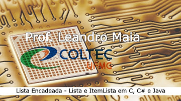 Lista Encadeada - Lista e ItemLista em C, C# e Java