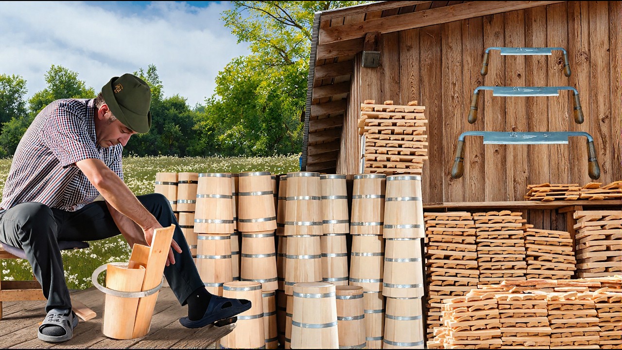 Исключительная точность! Мастер-бочонок изготовил молочную бочку вручную!