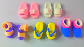 DIY How to Make Polymer Clay Miniature Doll Shoes | DIY Miniature Footwear #Claynaz #Polymerclay