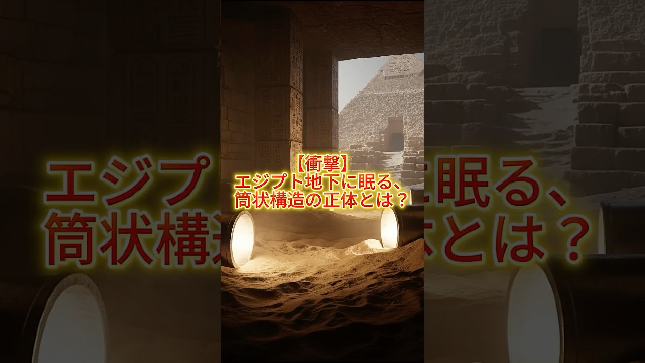 【衝撃】エジプト地下に眠る、筒状構造の正体とは？