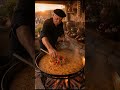 Real Spanish Village Seafood Paella 🇪🇸🔥 Traditional Sunset Cooking