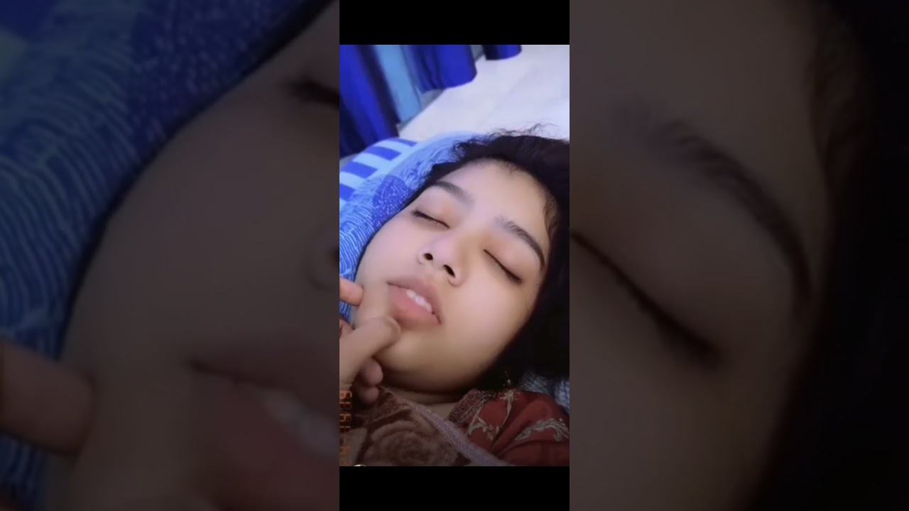 sleeping beauty girl nose pinching video 
