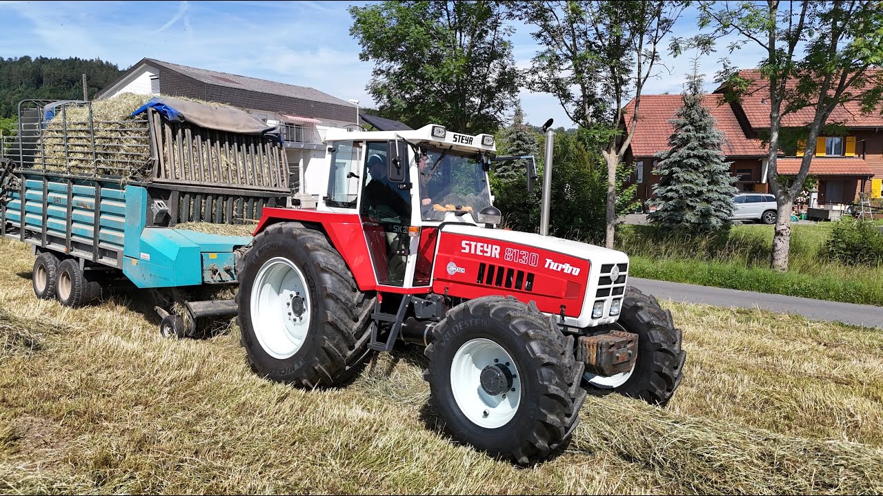Steyr 8130 🇨🇭  Sound ON bei der Heuernte