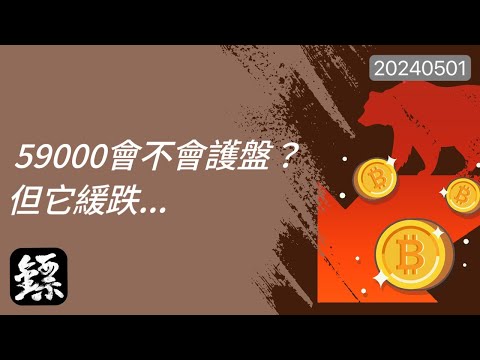 比特幣，再探59000還能支撐？緩慢跌破讓多頭無力，多空比也高達3以上，未來幾天將會出現買入機會！