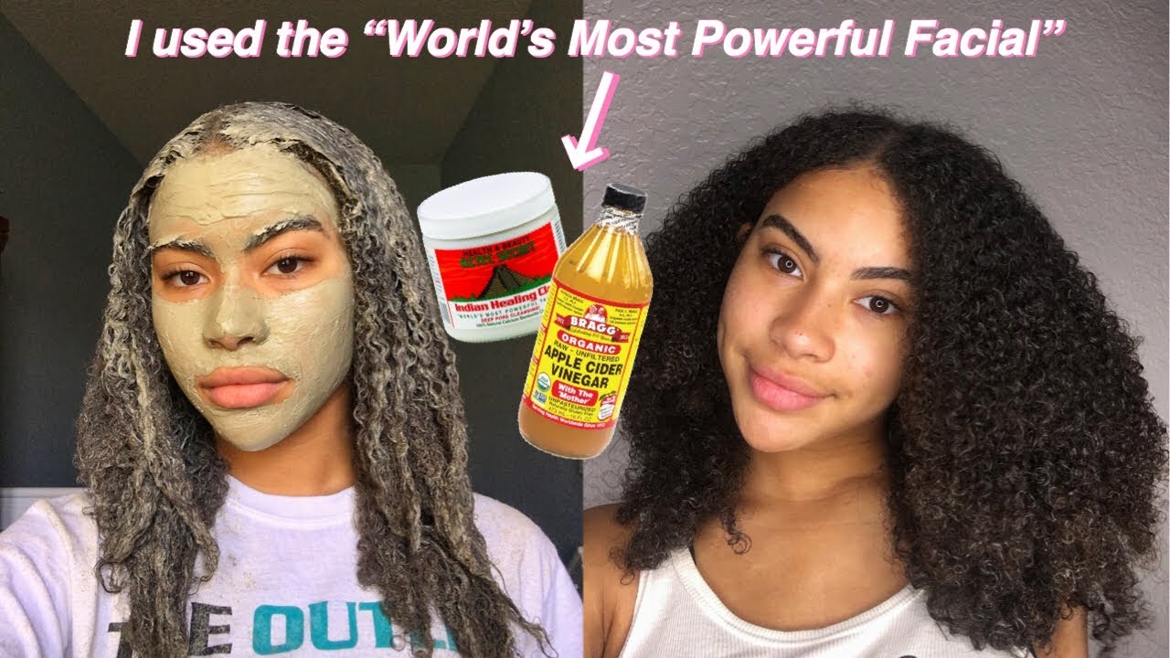 I Used The Aztec Clay Mask On My Skin And Curly Hair Youtube
