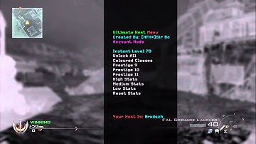 Hosting Mw2 RTM Menu