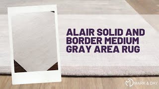 Alair Solid and Border Medium Gray Area Rug