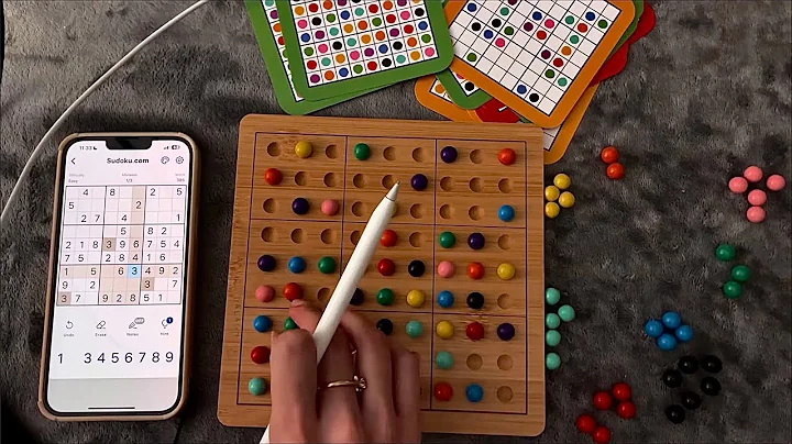 ASMR - Wooden Colored Sudoku (6) - Clicky Whispers