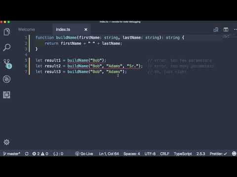 WEB 067 TypeScript   Optional and Default Parameters