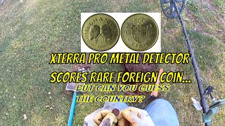 XTerra Pro Metal Detector Reveals Hidden Rare Foreign Coin in Park!