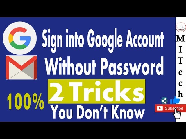 Login to Google without a password