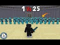 Minecraft 1 Vs 25 IMPOSSIBLE PvP Challenge (Hindi) | Niz Gamer