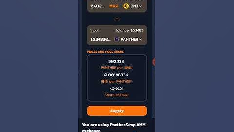 How to Stake LP Tokens to Earn PANTHER in PantherSwap