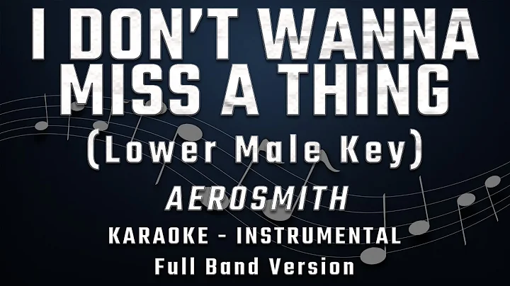 I DON'T WANNA MISS A THING - LOWER MALE KEY - FULL BAND KARAOKE - INSTRUMENTAL - AEROSMITH