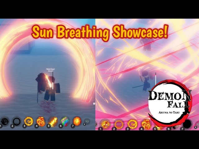 DemonFall] MAX LVL 10 PRESTIGE + LVL 100 SUN BREATHING SHOWCASE(Roblox)  