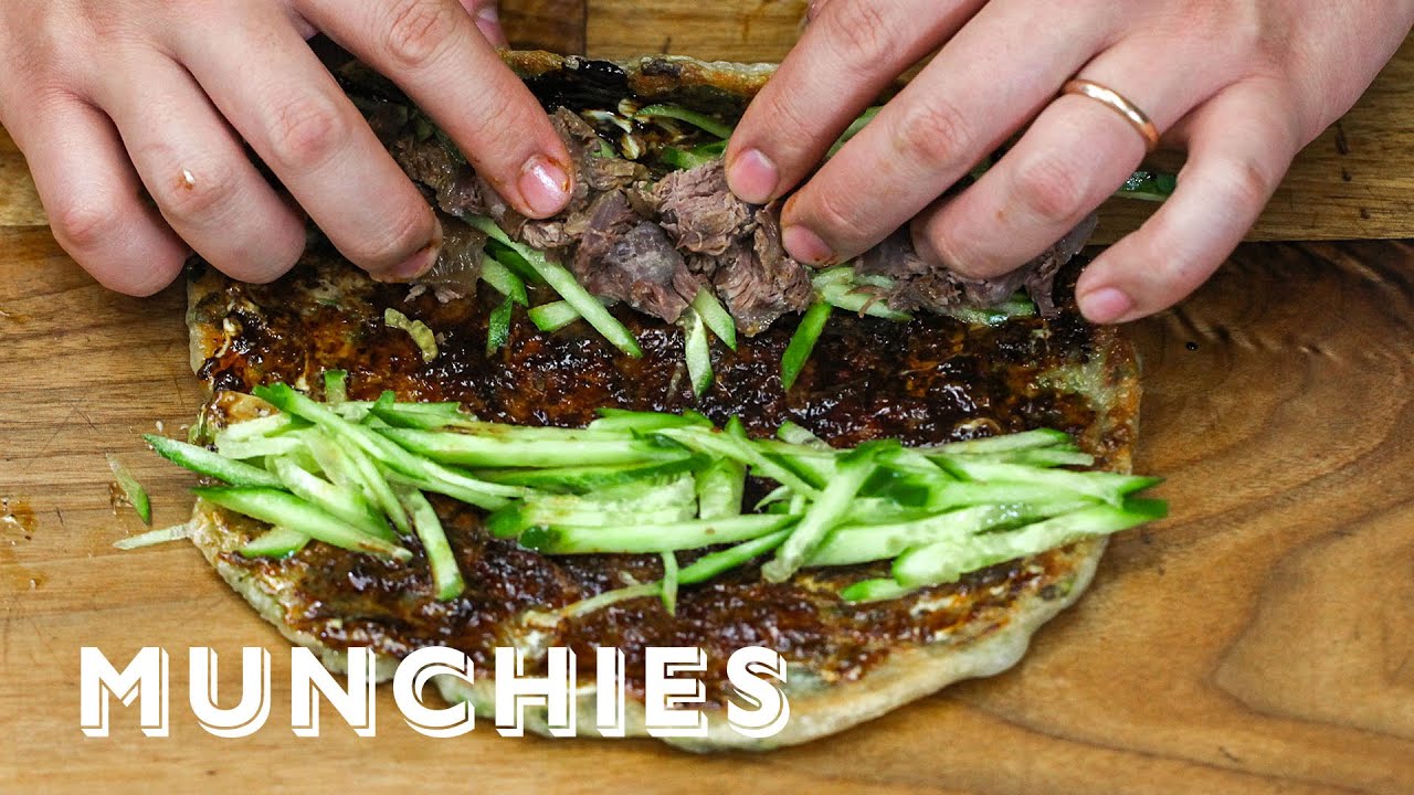 How To Make a Scallion Pancake Beef Wrap | Munchies