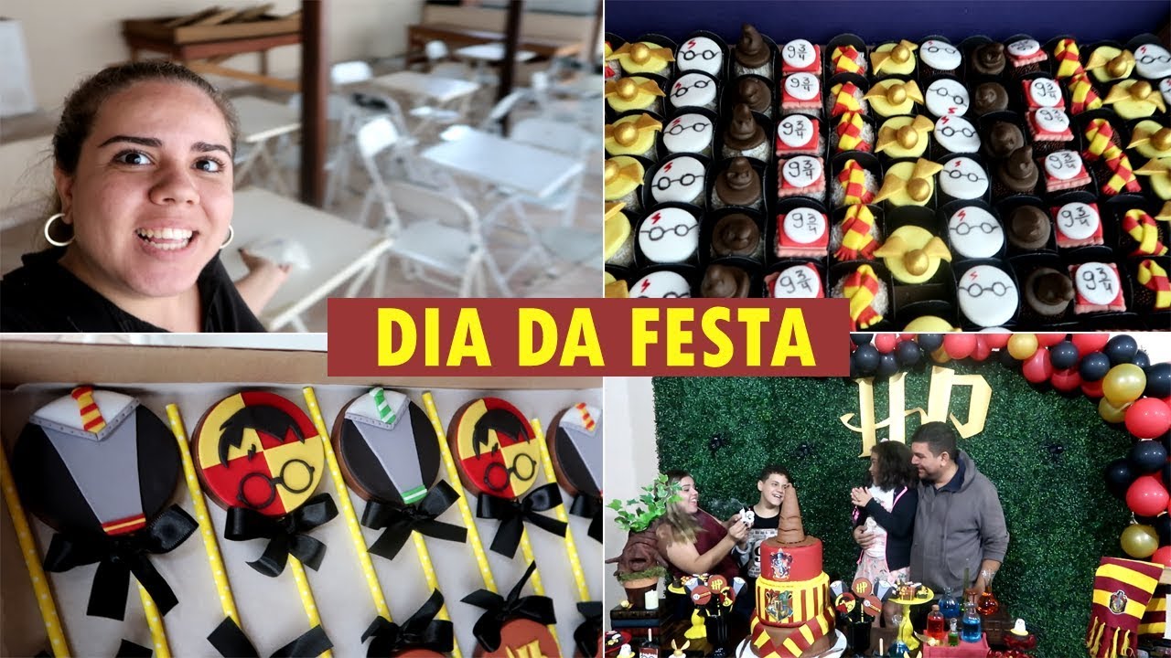 VLOG DIA DA FESTA  HARRY POTTER - Peguei doces, bolas furadas... RENNAN 13 ANOS