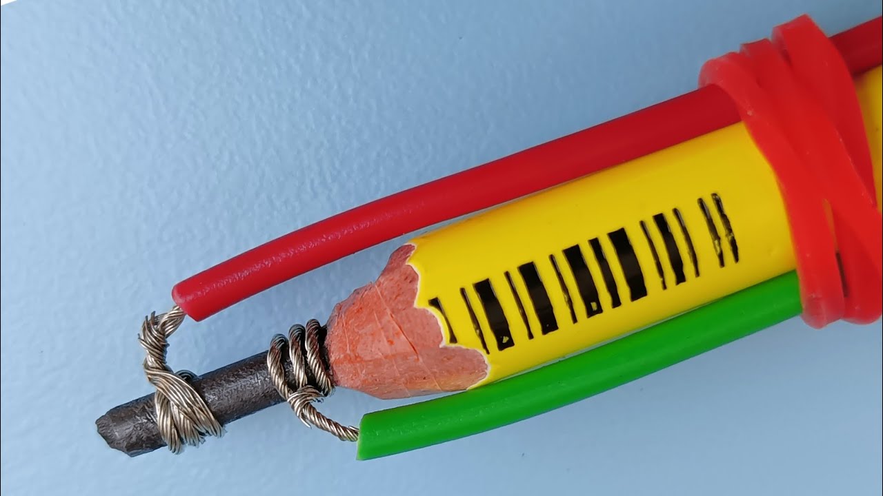 make soldering iron using pencil pencil soldering iron life hacks of pencil diy soldring