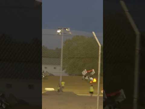 Carson Macedo Kyle Larson Crash Attica Raceway Park 7/14/26