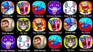 Tom Hero Dash,My Tom,Grimace Monster Dop,Stretch Legs,Hopping Head,Toilet Monster,Flip Home screenshot 5