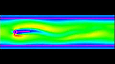 IB2d Simulation: Large Deformation Turek-Hron (uMag)