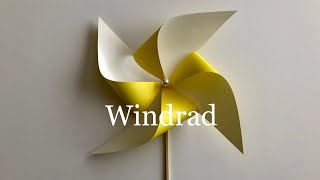 Windmühle - Windrad mit Papier basteln - Windmill DIY