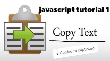 Javascript how to tutorial 1 - copy text on click