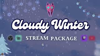 Cloudy Winter  - Stream Package  and Alerts Twitch Overlay  | Twitch, YouTube and Facebook Gaming