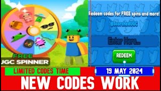 *NEW CODES MAY 19, 2024* [NEW ITEM!] FREE UGC SPINNER! ROBLOX | LIMITED CODES TIME
