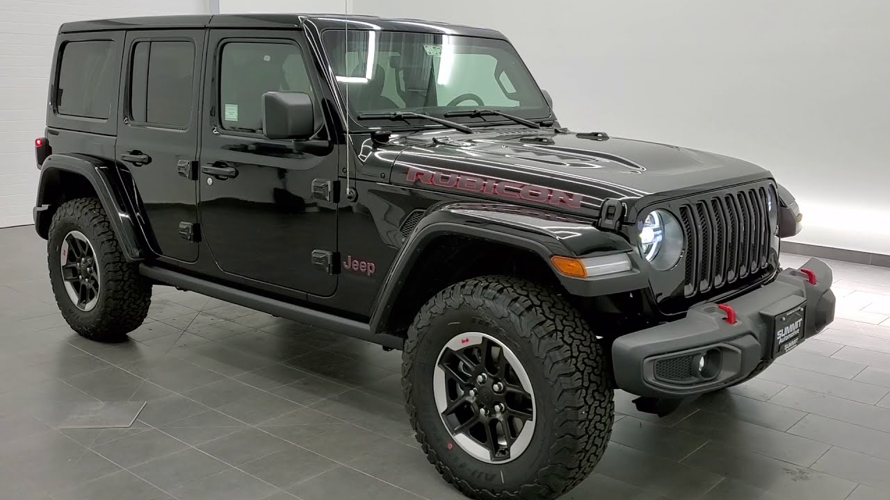 2021 HOT JEEP WRANGLER RUBICON BLACK CLEARCOAT DUAL TOP WALK AROUND REVIEW  21J21 SOLD! - YouTube