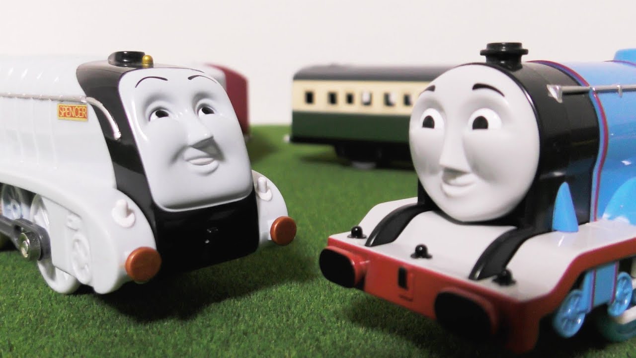 きかんしゃトーマス プラレール ゴードンとスペンサー 開封動画 - YouTube