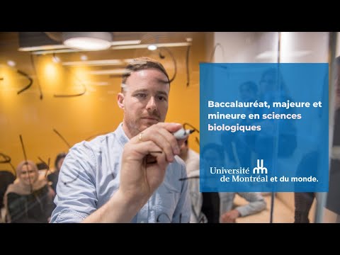 Vidéo: Que peut faire une majeure en sciences biologiques?
