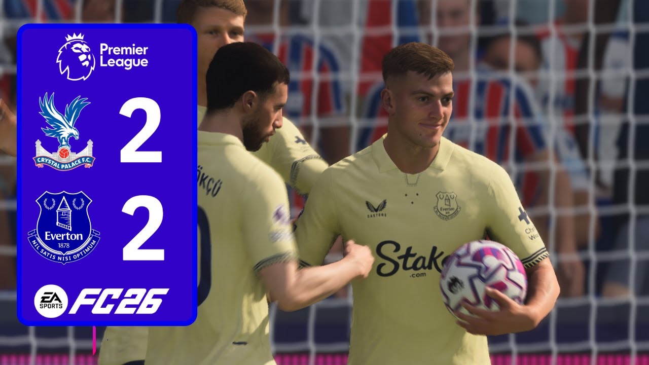 Delap rescues late point after Almada worldie! | Crystal Palace 2-2 Everton | FC 26 EPL Highlights