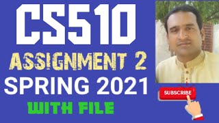 cs510 assignment 2 solution 2021 ~ cs510 assignment 2 solution spring 2021