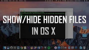 How to Show/Hide Hidden Files in OS X