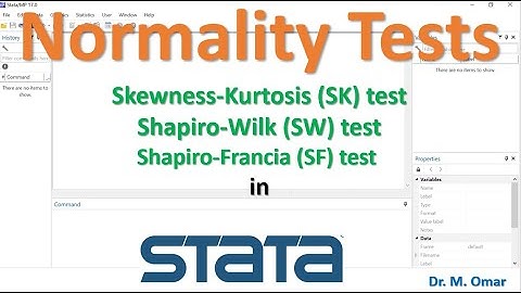 Normality tests SK SW SF in STATA