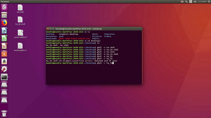 VHDL compiler on Ubuntu  (GHDL & GTKWAVE)