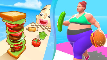 🌜 ◻ Sandwich Runner Vs Fat 2 Fit in All Levels Game Mobile New Update iOS,Android Gameplay LCI8W6TO