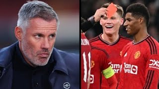 Jamie carragher and Ian Wright react to Marcus rashford Red card