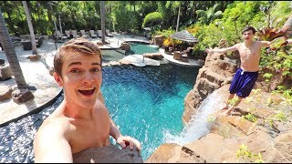 THIS IS SOMEONE'S BACKYARD!! (INSANE CLIFF JUMPING)