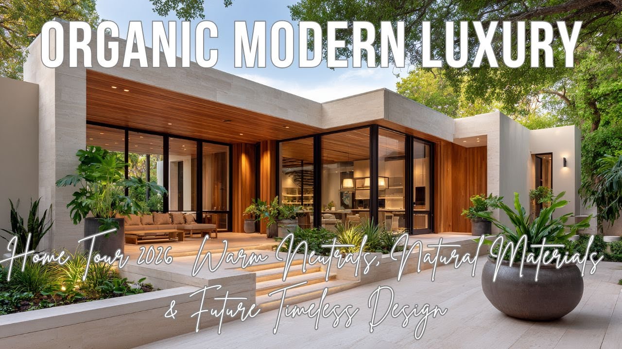 Organic Modern Luxury Home Tour 2026  Warm Neutrals, Natural Materials & Future Timeless Design