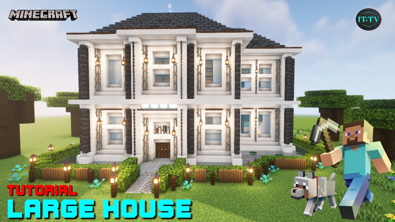 👆 Full Tutorial in Bio #minecraft #minecraftbuilding #minecrafttutori, large survival house minecraft