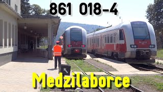 W scenerii Pogórza Laboreckiego: Medzilaborce i osobowe ŽSSK 861 // Passenger trains at Medzilaborce