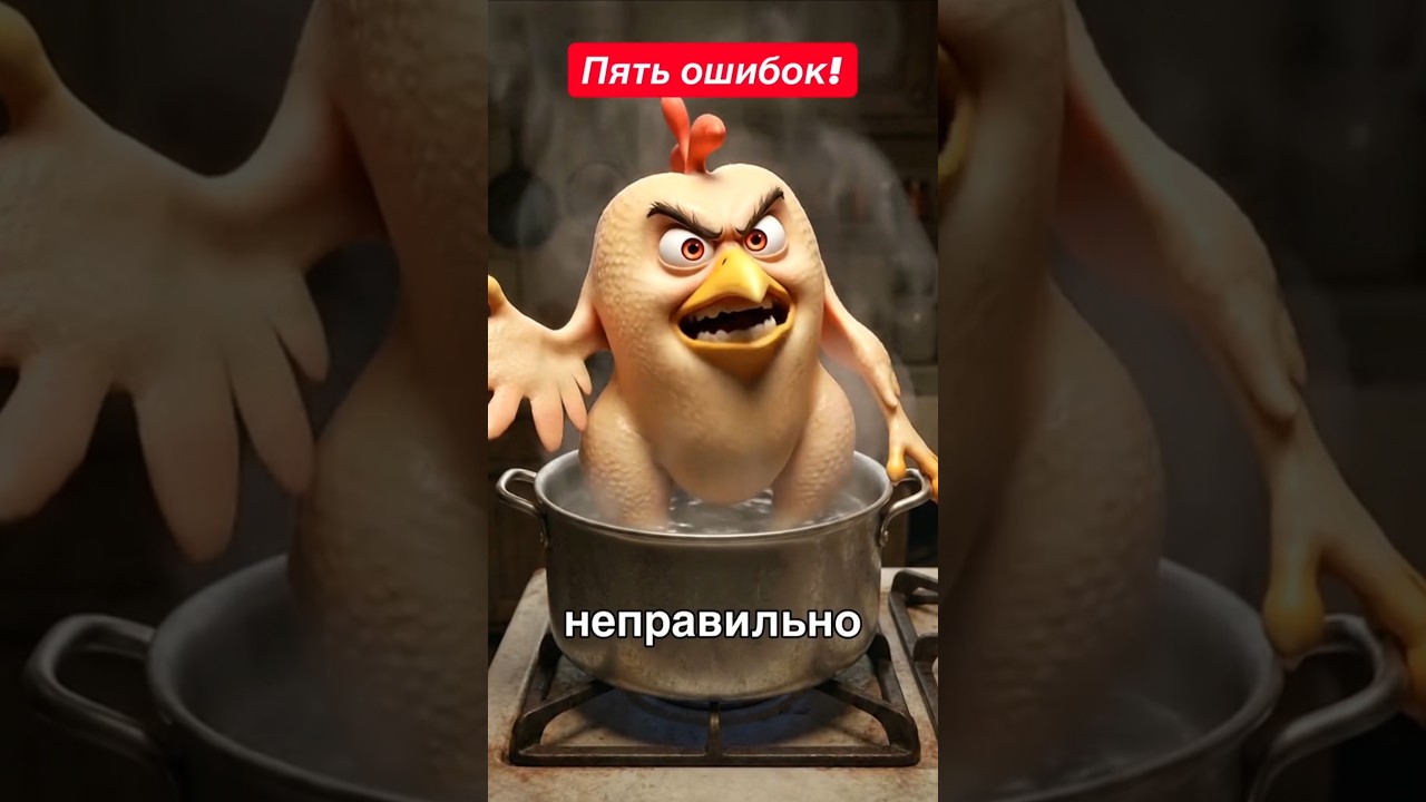 Как правильно варить курицу 👇 Ошибки, которые ты точно совершаешь! #хитрости #лайфхаки #советы